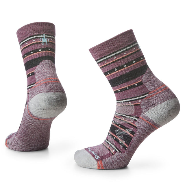 Sosete Femei Smartwool W Hike Light Cushion Stitch Stripe Mid Crew   Sosete Femei Smartwool W Hike Light Cushion Stitch Stripe Mid Crew