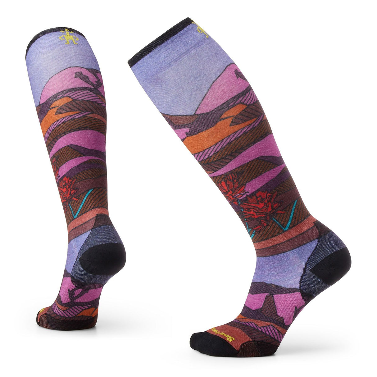 Sosete Femei Smartwool W Ski Zero Cushion Floral Field Print Otc
