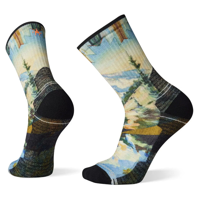 Sosete Smartwool Hike Light Cushion Mountain Print Crew   Sosete Smartwool Hike Light Cushion Mountain Print Crew