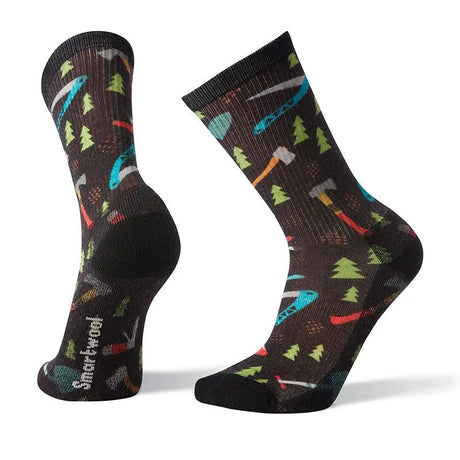 Sosete Smartwool Hike Light Sharp Things Print Crew   Sosete Smartwool Hike Light Sharp Things Print Crew