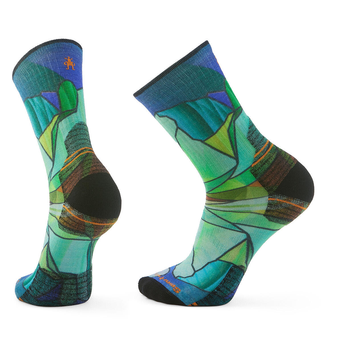 Sosete Smartwool Hike Targeted Cushion Mirror Mountain Print Crew