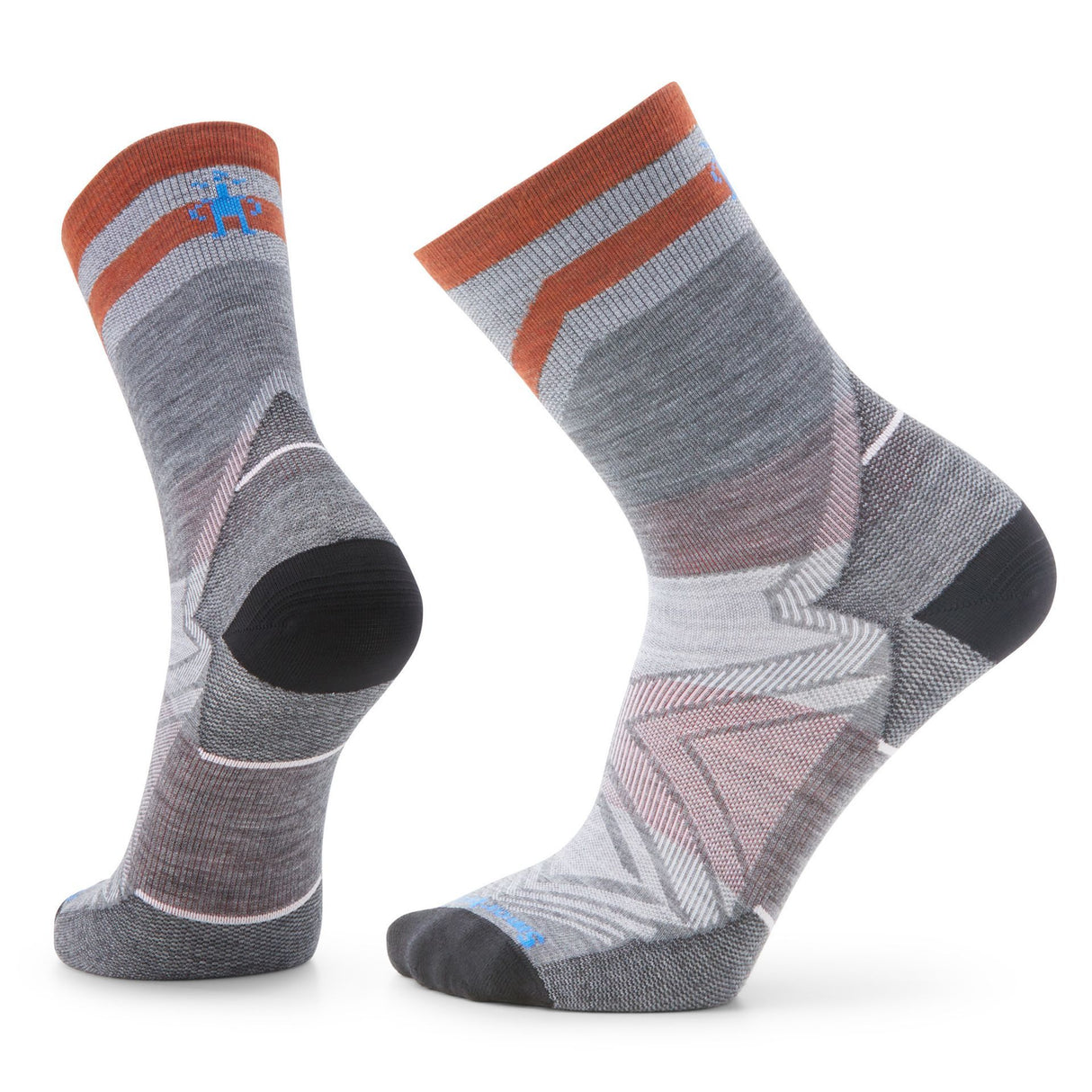Sosete Smartwool M Run Zero Cushion Mid Crew Pattern