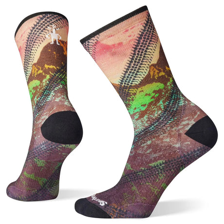 Sosete Smartwool W Cycle Zero Cushion Mountain Print Crew   Sosete Smartwool W Cycle Zero Cushion Mountain Print Crew