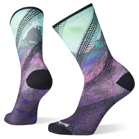 Sosete Smartwool W Cycle Zero Cushion Mountain Print Crew   Sosete Smartwool W Cycle Zero Cushion Mountain Print Crew