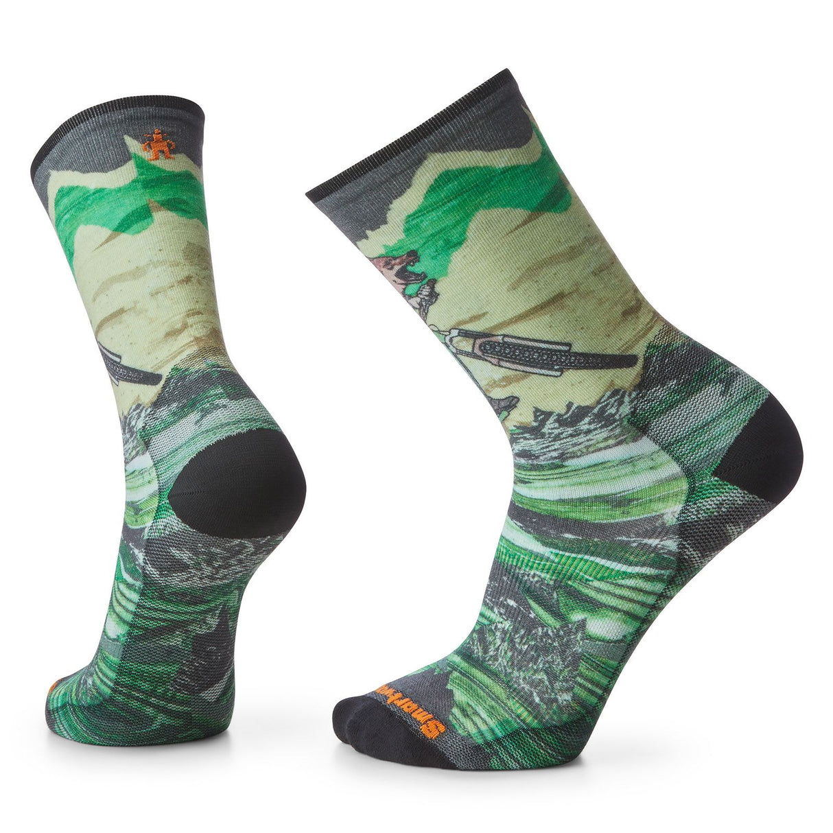 Sosete Unisex Smartwool Bike Zero Cushion Wolf Print Crew