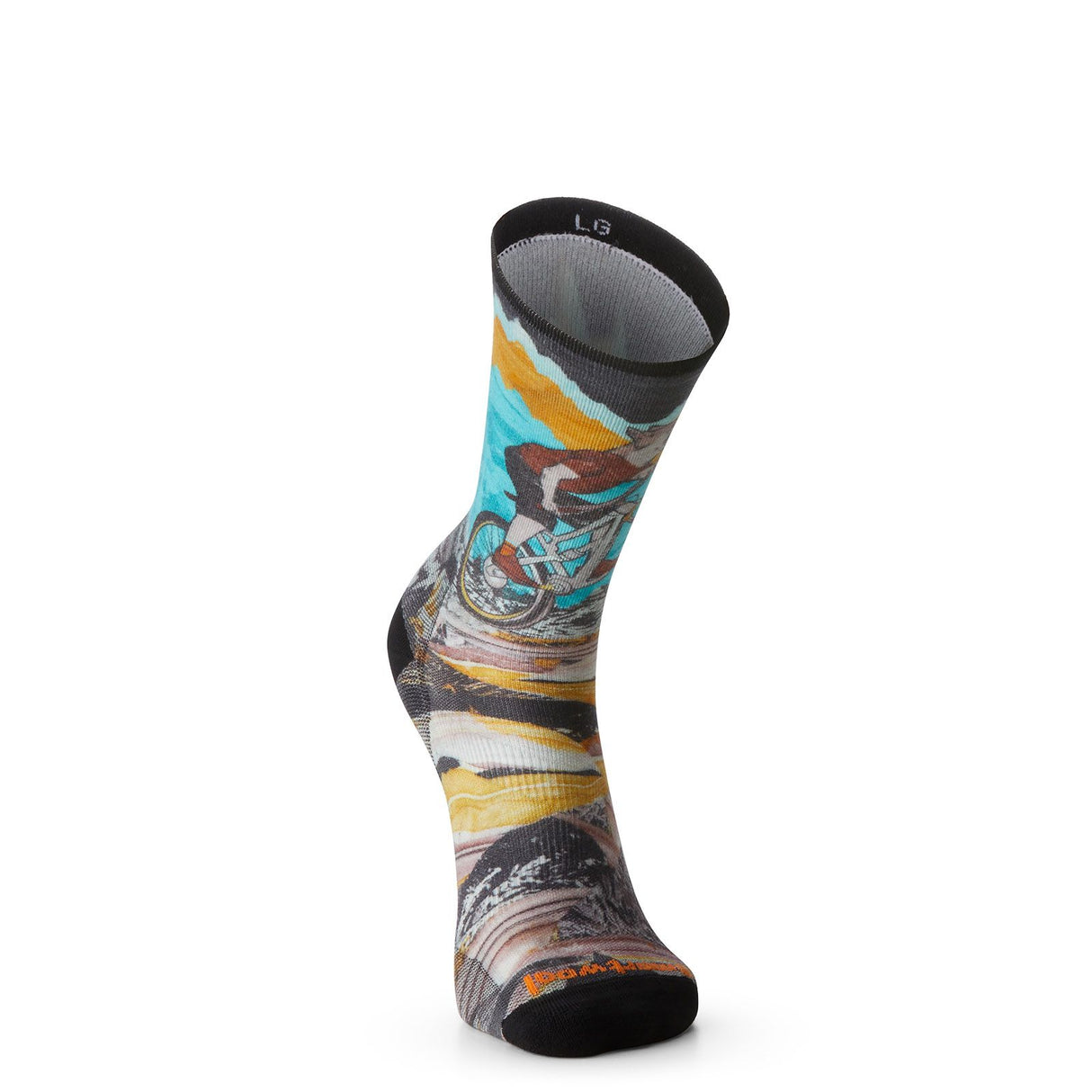 Sosete Unisex Smartwool Bike Zero Cushion Wolf Print Crew