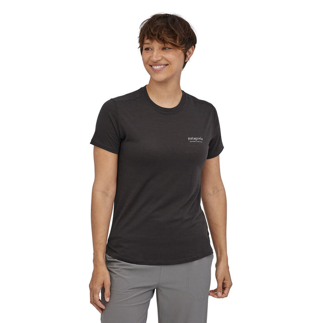Tricou Femei Patagonia W Cap Cool Merino Blend Graphic   Tricou Femei Patagonia W Cap Cool Merino Blend Graphic