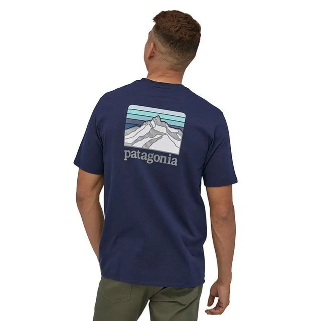Tricou Patagonia M Line Logo Ridge Pocket Responsibili   Tricou Patagonia M Line Logo Ridge Pocket Responsibili