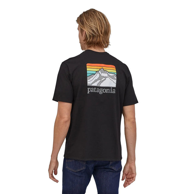 Tricou Patagonia M Line Logo Ridge Pocket Responsibili   Tricou Patagonia M Line Logo Ridge Pocket Responsibili