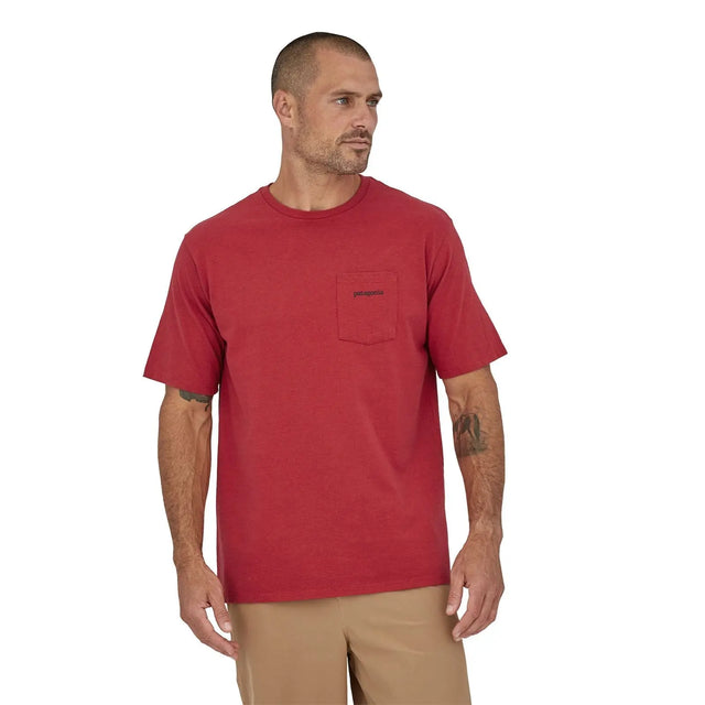 Tricou Patagonia M Line Logo Ridge Pocket Responsibili   Tricou Patagonia M Line Logo Ridge Pocket Responsibili