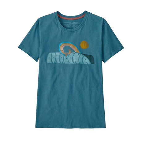 Tricou Patagonia W Rainbow Rail Organic Crew   Tricou Patagonia W Rainbow Rail Organic Crew