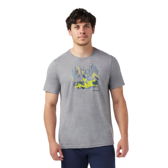 Tricou Smartwool Vital Peaks Active Graphic   Tricou Smartwool Vital Peaks Active Graphic