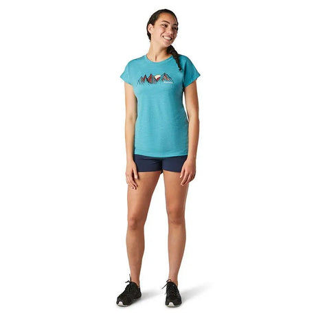 Tricou Smartwool W Merino Sport 150 Castles In The Stratosphere Graphic   Tricou Smartwool W Merino Sport 150 Castles In The Stratosphere Graphic